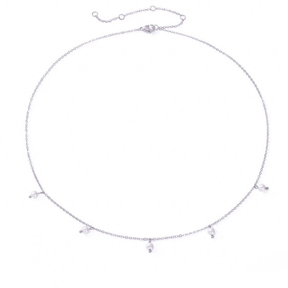 ⚜️𝟯𝟬%𝗢𝗙𝗙 𝗯𝘂𝗻𝗱𝗹𝗲𝘀 𝟯+⚜️ NEW Pearl Delicate Stainless Steel Necklace - Picture 8 of 13